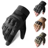 Men's Half-Finger Microfiber Leather Hand Gloves - Hard Knuckles, Shock Absorption, Stairgrip Cloth, Work+Outdoor Ready, Men's Accessories, Fitness Gifts (M, XL)