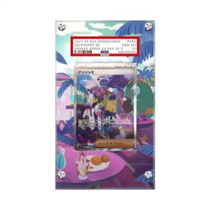 [Display Case]Pokemon Japanese SV4a Shiny Treasure ex Iono 350/190 SAR, Paldean Fates 237/091 SIR - Extended Art  "PSA" Graded Card Display Case, Card Stand