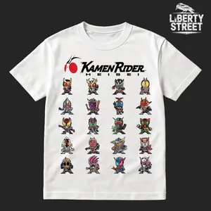 Limited Kamen Rider Heisei Shirt, Japanese Anime Gift For Fan Tee, Ruyki, Unisex Vintage Tee 100% Cotton Menswear Top Crew Necks Tshirt