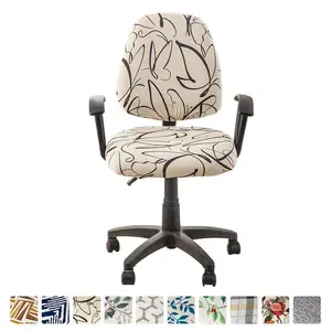 1pc 2025 New Solid Color Office Chair Cover 100% Waterproof Dustproof Soft Skin-Friendly High Elastic Scratch-Resistant Durable Suitable for Study Rooms Offices Conference Rooms All Seasons Friendly to Cats Dogs and Children Machine Washable Easy to Clean