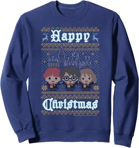 Harry Potter Happy Christmas Chibi Ugly Sweater Sweatshirt