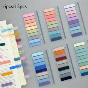 1200/2400pcs Posted It Transparent Sticky Notes Self-Adhesive BookMarkers Annotation Reading Book Clear Tab Kawaii Cute Stationery