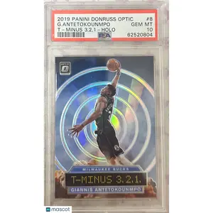 2019 Panini Donruss Optic T-Minus 3,2,1 G. Antetokounmpo Holo PSA 10