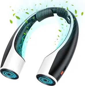 Rohent Q1 Portable Hands-Free Neck Fan - 4000mAh Battery, USB-C Rechargeable, Ultra-Quiet, 4 Adjustable Speeds, 360° Cooling, Soft Silicone Padding, Lightweight & Durable for Office, Outdoor, Travel Use