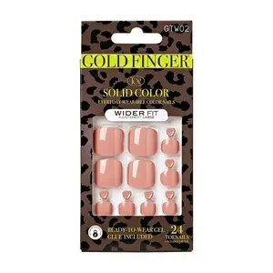 Gold Finger Solid Color Wide Fit Toenails