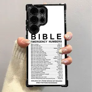 Bible Number Pattern Phone Case, Anti-drop Phone Protective Case,Cute Shockproof Cell Phone Case For Samsung galaxy S22 S23 S24 FE ULTRA PLUS pad mobile phone protective case #YGSJDSJ24