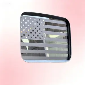Matte Black USA Flag Decal for Jeep Gladiator JT 2020 2021 2022-2024 2025 2026 Truck Back Center Sliding Window Glass, American Flag Vinyl Sticker Exterior Accessories, Middle Window Decal, Sliding Window Decal, Matte Black Vinyl Decal