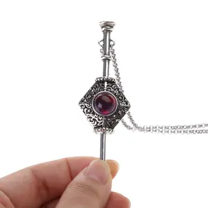 Vintage Bloodstone Pendant Necklace for Women Jewelry Gift