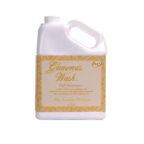 Tyler Candle Company Glamorous Wash High Maintenance Premium Laundry Wash - Concentrated Laundry Detergent, Vanilla Floral-Woody Patchouli Musk Scent, All Natural, Hypoallergenic, Biodegradable Hand & Household Cleaner, 3.78L/128oz