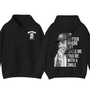 Mac Miller Best Day Ever Hoodie & T-Shirt – “No Matter Where Life Takes Me” Lyric Graphic Tee, Hip Hop Rap Music Shirt, Unisex Cotton Streetwear Top, Casual Vintage Style, Gift for Mac Miller Fans