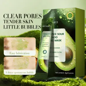 Compound Avocado Bubble Facial Mask - Clean Pores, Exfoliating, Remove Blackheads, Moisturizing - Salicylic + Lactonic ACID, Deep Clean Mask, Tender Skin Moisturizer Hydrate collagen face masks white elephant christmas gifts