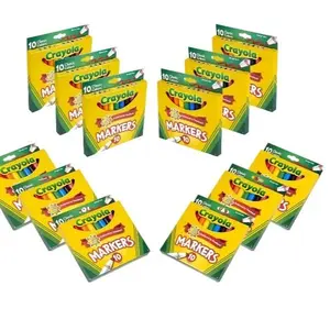 Crayola Broad Line Markers (12pk), Bulk School Coloring Markers for Kids, Teacher Classroom Must Haves, Back to School Essential Supplies for Preschool & Kindergarten
