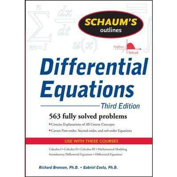 USED Book - Schaum's Outline of Differential Equations, 3ed (Schaum's Outline Series) by Richard Bronson (Paperback) - english