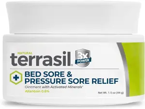 terrasil Bed Sores Treatment Cream & Pressure Sores Cream – Natural Ingredients for Healing of Bedsores, Ulcers & Wounds, 3X Power for Fast Soothing Relief (1.5 oz jar)