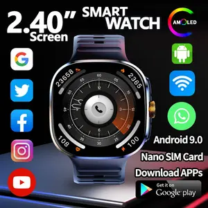 M99 Global Smart Wristwatch - 2.4" Screen Wearable Device, Rotatable Camera, SIM Call, Heart Rate Monitor, Blood Pressure Tracker, NFC Access Control, Aluminum Build, Clock Display