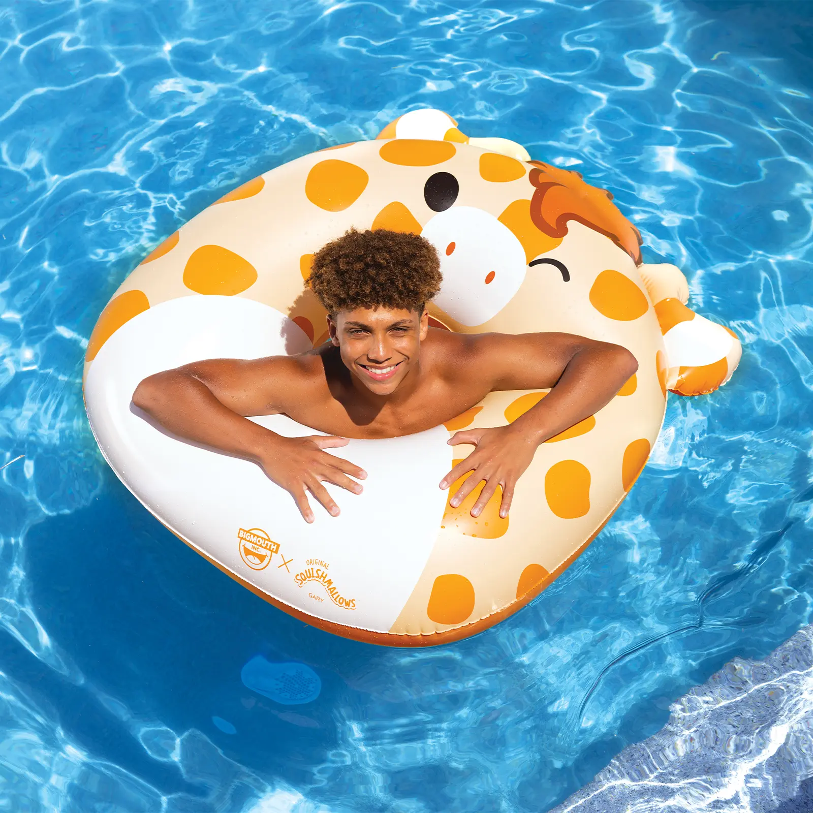 BigMouth Inc Squishmallows Gary the Giraffe Pool Float - Kid-Safe PVC Vibrant Water Toy, Collectible 8+ 12+ All Ages Unisex Beach Accessory for Imaginative Play