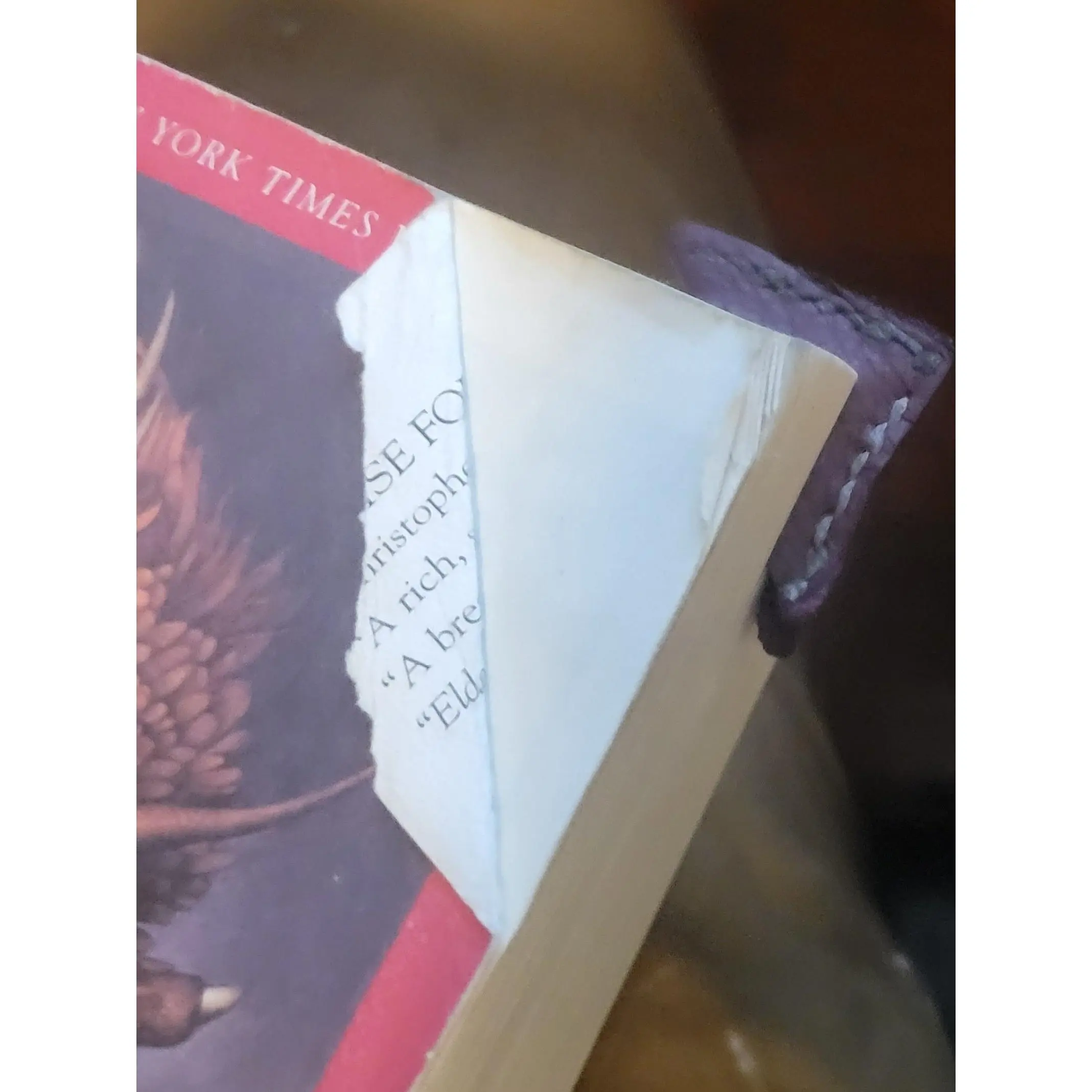 Handmade Leather Corner Bookmark