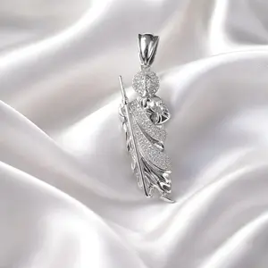 Sterling Silver Moissanite St.Jude Pendant