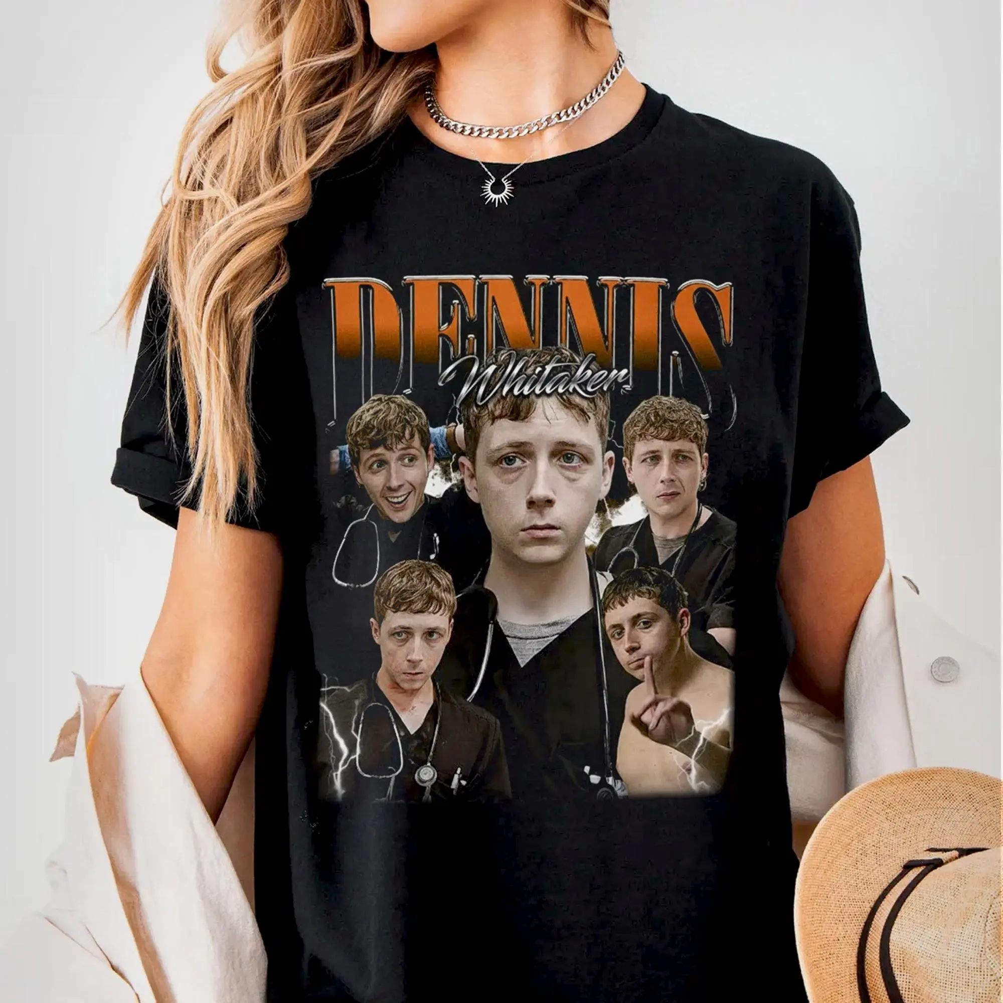 Dr. Dennis Whitaker Unisex Unisex T-shirt, The Pitt Movie, 90s Bootleg Graphic Shirt, Dennis Whitaker Fan Gift