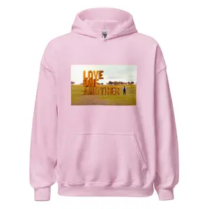 Unisex - Light Pink Hoodie - Love One Another/Don't Hate Don't You Discriminate Athletic Fabric Sweatshirts Soft