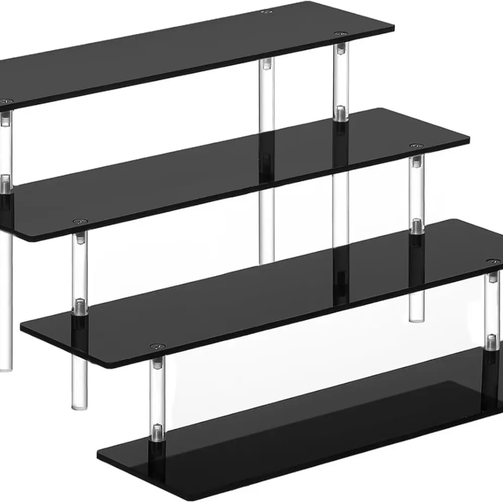 4-Tier Acrylic Perfume Organizer Stand - Durable Home Storage Rack, Space-Saving Display Shelf, Room Decor, Versatile Gift for Daughter, Girlfriend, Friends (Ideal for Thanksgiving, Valentine's Day) with Action Figures Compatibility, Mother