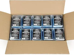 BCW Standard Card Sleeves - 2-5/8" x 3-5/8" - 100 Packs (10,000ct Total) | Crystal Clear Acid-Free, Toploader | Trading Card Sleeves for Baseball, Basketball, Football, Hockey, Pokemon, MTG, etc