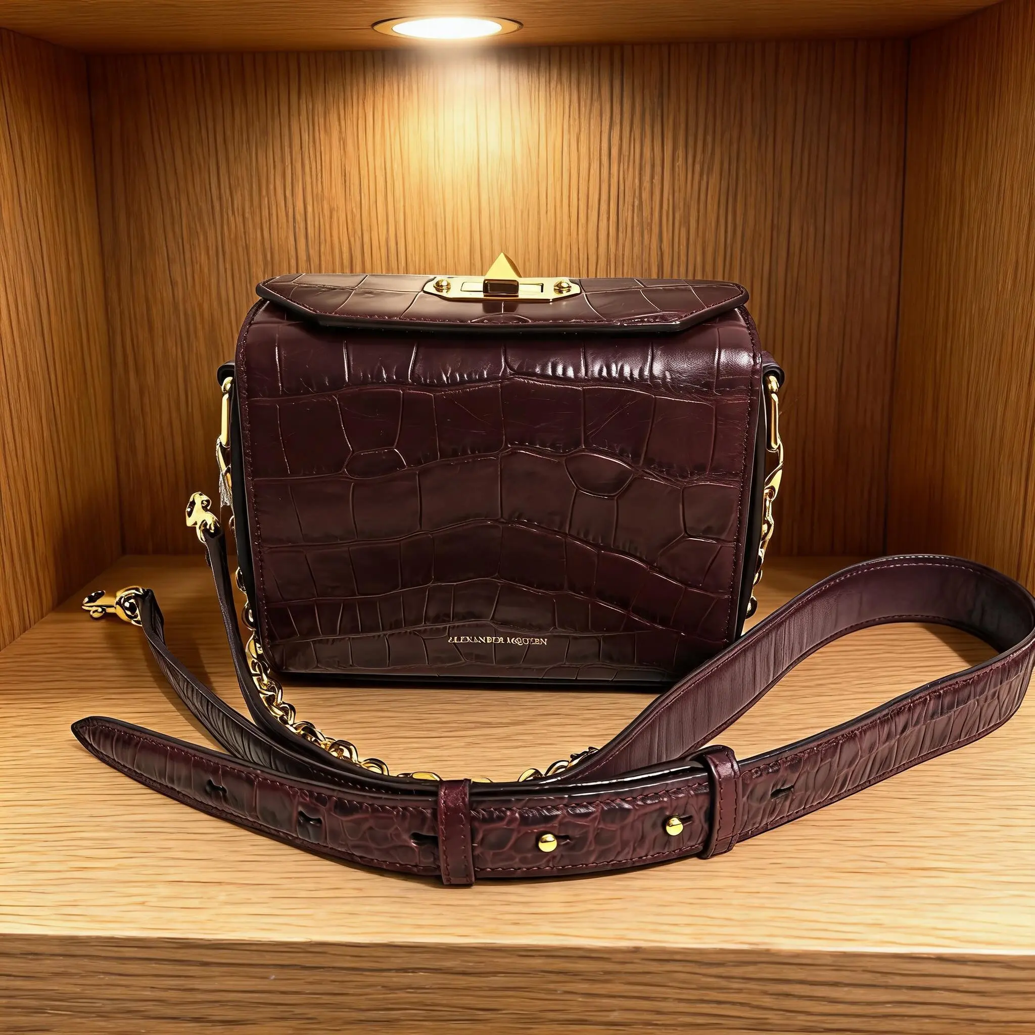 Pre-owned Alexander McQueen Leather Shoulder Bag C0731808018