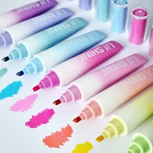3pcs Fluorescent Pen Set, Soft Color Highlighter Pens for Journaling & Drawing, Fine Tip Markers for Note Taking & Planning, Art Markers