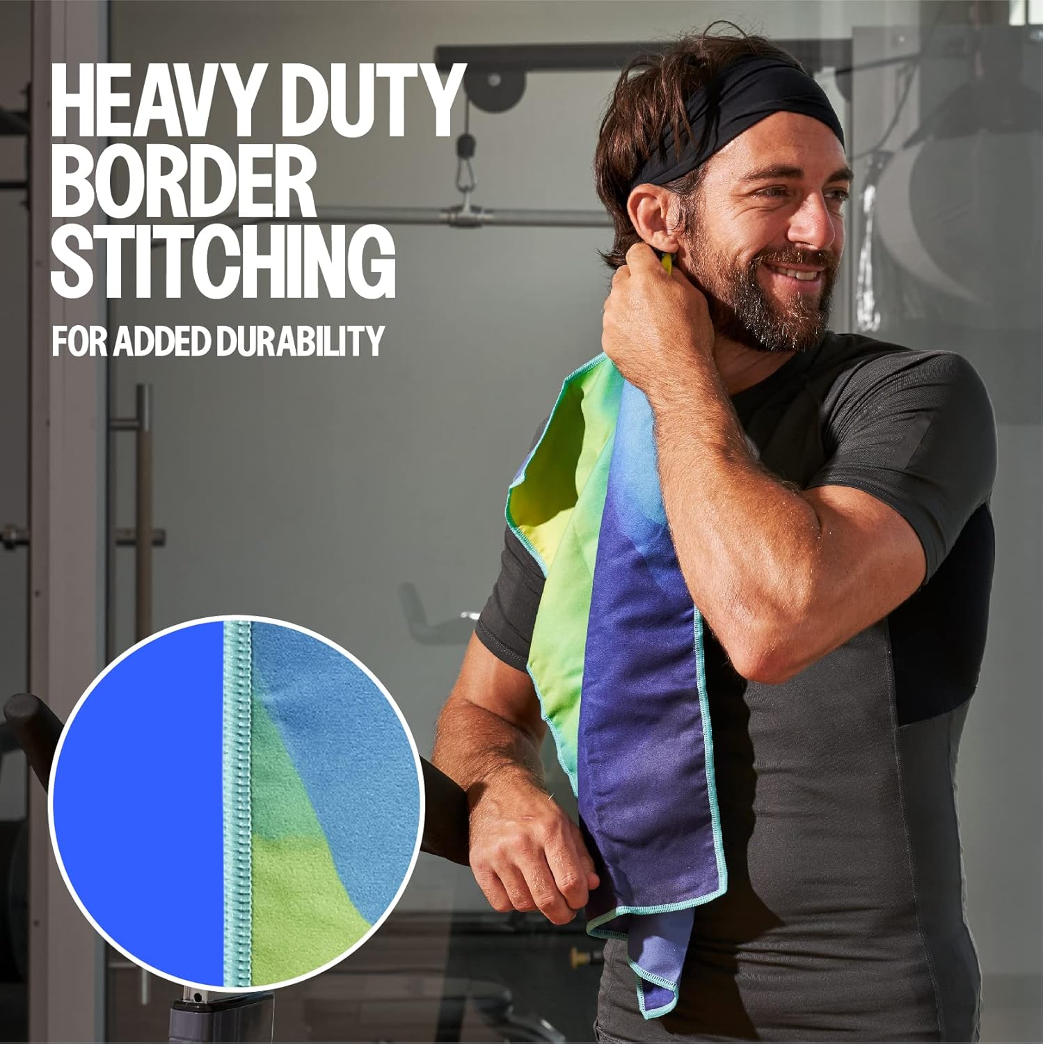 Acteon Quick-Dry Towel Microfiber Gym Towel – 4 Pack Lightweight Odor-Free Workout Towel Set for Men & Women – Fast Drying Travel, Yoga, Fitness, and Sports Accessory (Aurora, 23.6” x 15.3”) Microfiber Cooling Towel Microfiber Travel Towel Set