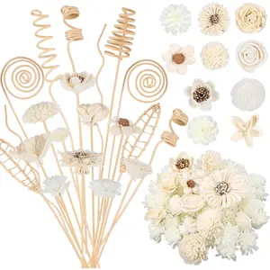 200 count Reed Diffuser Sticks Set Include 10 Style 100 count  Rattan Flower Reed 7 Style 100 count Mixed  Diffuser Rattan Reed  Diffuser Replacement for