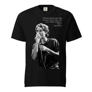 Canserbero Lyrics Song Comfy Tee Pure Cotton Fabric Casual Streetstyle Soft-Washed T-Shirt Trendy Tops for Women for Men, Perfect Gift