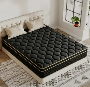 Hybrid Mattress 10/12/14 Inch, Twin to King Size, Memory Foam & Pocket Spring, Medium Firm with Cooling Gel, Lumbar Support, Motion Isolation, CertiPUR-US Certified, Bed in a Box for Home/Hotel, Christmas Gift