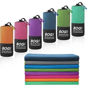 BOGI Microfiber Travel Sports Towel-Quick Dry, Soft Lightweight, Absorbent, Compact Towel for Camping Gym Beach Bath Yoga Swimming Backpacking (M:40''X20''-Purple) BOGI