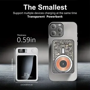 10000mAh MagSafe Magnetic Wireless Powerbank 22.5W/PD20W usb-c Fast Charge For IPhone12-16series, Portable, Suitable For Outdoor Travel And Emergency Backup Mobile Power Supply backup battery pack