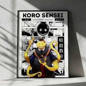Koro Sensei Assassination Classroom Anime Poster, Manga Wall Artwork Prints, Home Decor Gift