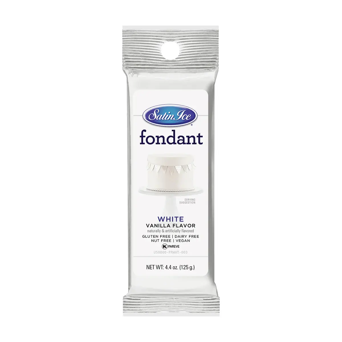 Satin Ice White Vanilla Fondant 4.4 oz