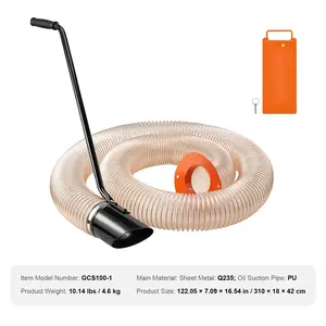 VEVOR Wood Chipper Shredder Mulcher Leaf Vacuum Kit, 4.3 Inchx 13.1 ft Heavy Duty Universal Woodchipper Accessory, 4 inch Diameter for Large Volume Feeding, Fit Mainstream Brand (Chipper NOT Included)