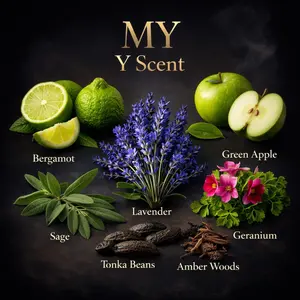 MY Y Scent Bold Fresh Woody Aromatic Fragrance with Apple Ginger Bergamot Sage Juniper Berries Geranium Amberwood Tonka Bean Cedar Vetiver Olibanum