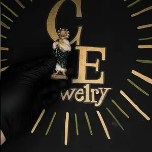 San Judas 3.5 Inches Tall Altar with Rhinestones All Around Elegant Gold Plated Design by Jewelry Collection Religious Decor Religious Decoration