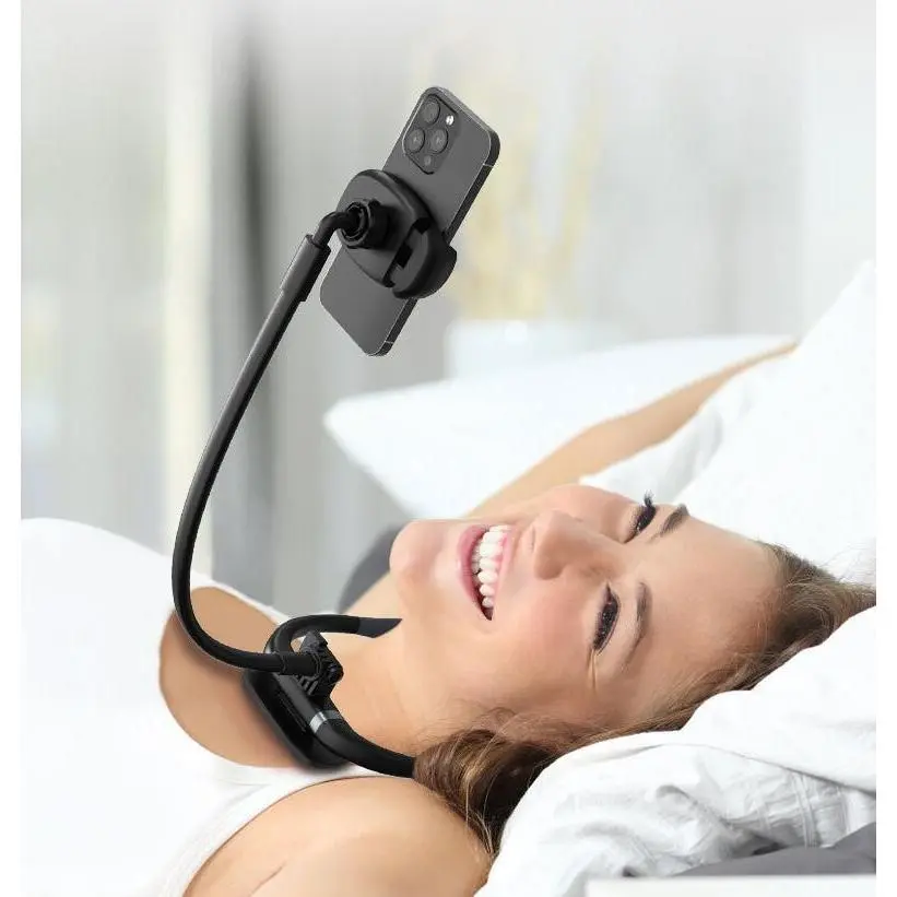 Vlogging Kit Replacement – No More Tripod Needed | Neck Phone Holder Gives You Stable First-Person View | 16" Flexible Gooseneck for Perfect Framing
