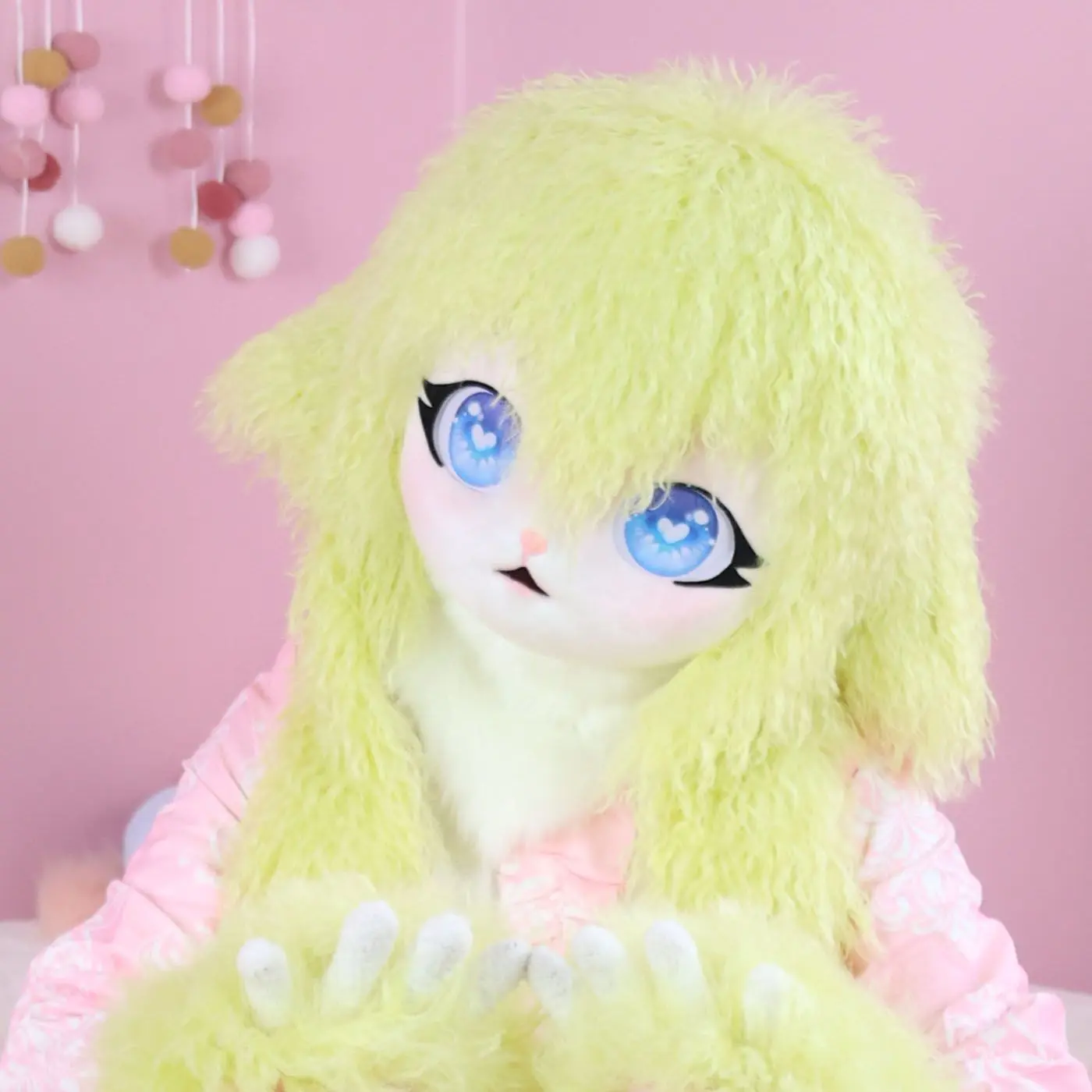 Kig Sheep Furry Cosplay Costume Cute Head Paw Tail Shoes Fursuit Lolita Dress up Animal Comiket Kigurumi Mask Carnival Party New