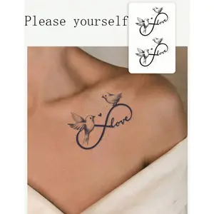 Washable Waterproof Sweat-Resistant Temporary Tattoo Sticker, Easy-To-Clean Design, Perfect for Short-Term Use, Ideal for All Skin Types, Temporary Tattoos Stickers