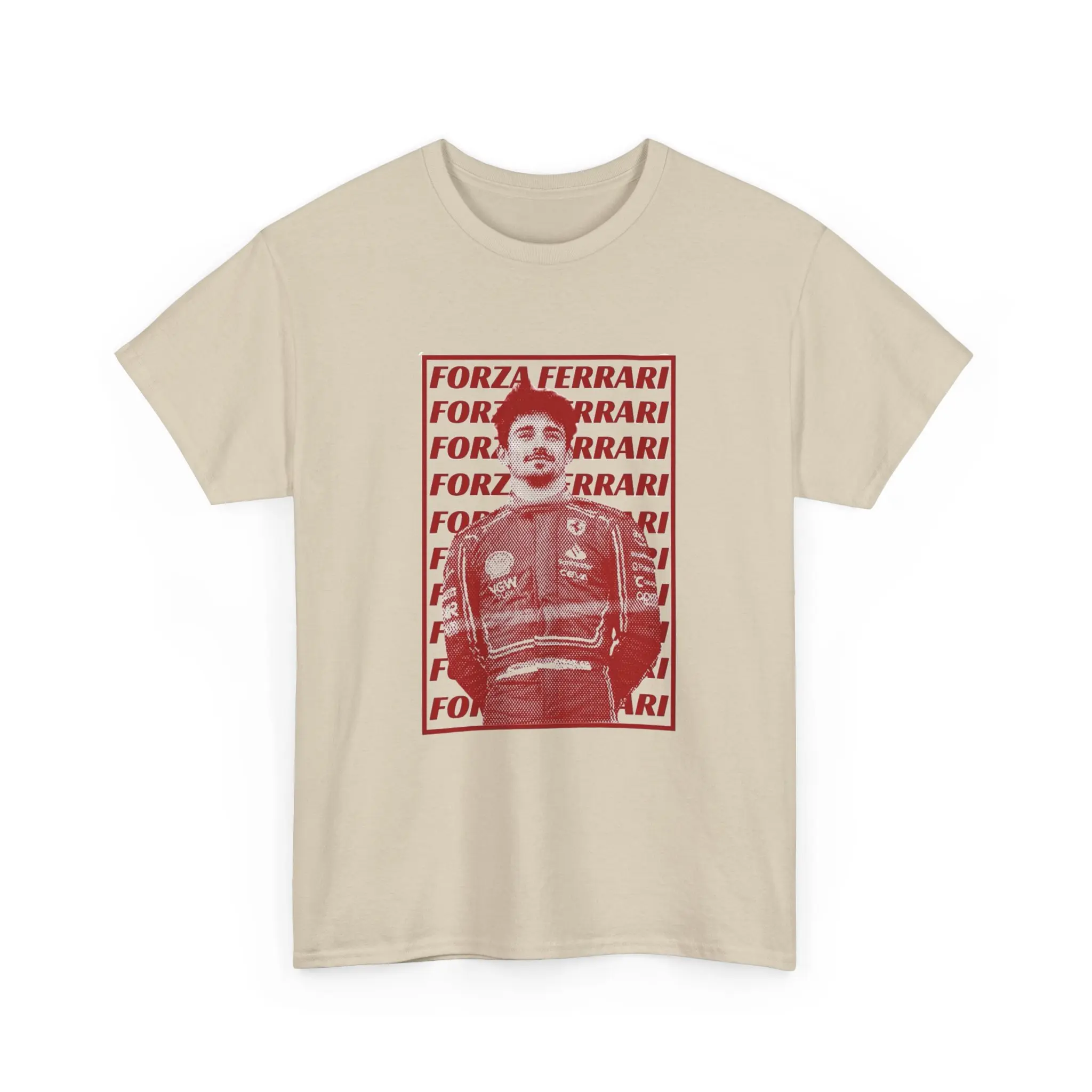 Men's Short-Sleeve Heavy T-Shirt - Leclerc Racing Merchandise, Charles Leclerc Inspired