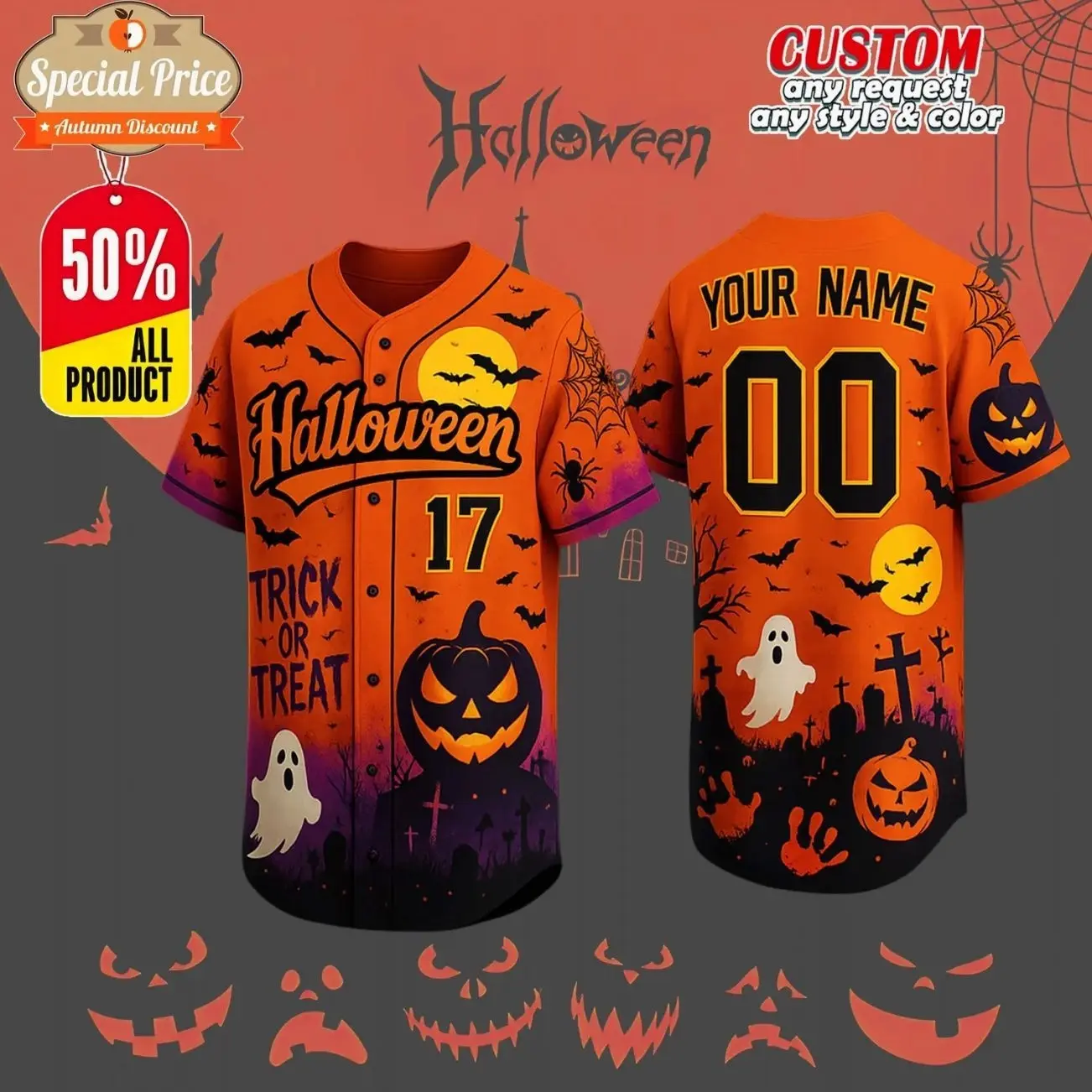 Custom Baseball Jersey: Personalized Team Uniform, Halloween Costume