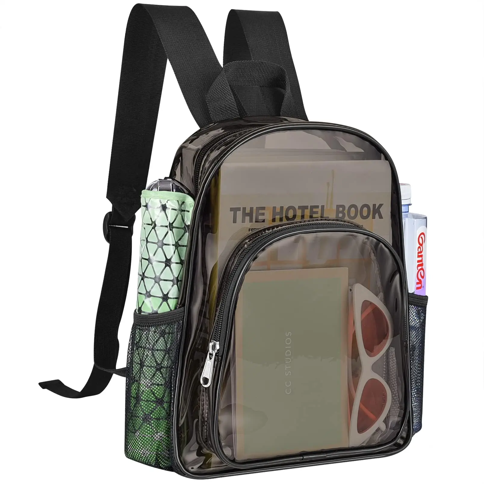 Clear Backpack for Stadium Events 12x9x4 with Front Pocket for Concert Sport Fashion Women Organized Daypack Stadium Approved Design