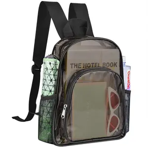 Clear Backpack for Stadium Events 12x9x4 with Front Pocket for Concert Sport Fashion Women Organized Daypack Stadium Approved Design