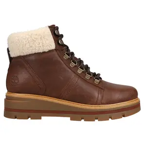 Timberland Womens Cervinia Valley Waterproof Round Toe Lace Up Winter Casual Boots Ankle Low Heel 1-2" - Brown