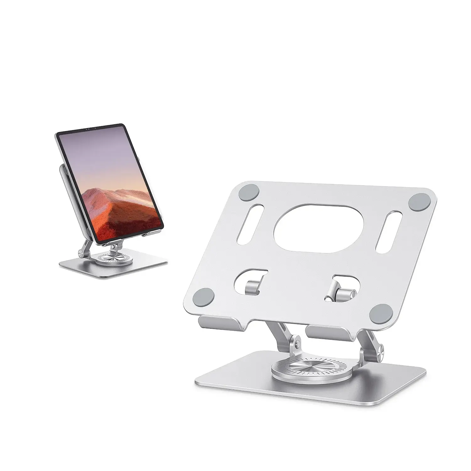 ST02 Tablet Stand Adjustable with 360 Swivel Base Aluminum Tablet Stand ...