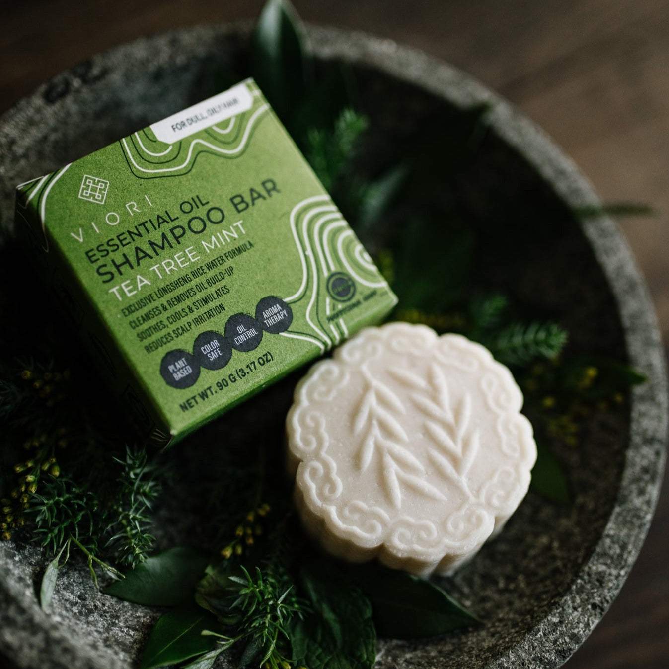 VIORI Beauty Shampoo Bar | Tea Tree Mint Scent | Essential Oil Collection VIORI Beauty Shampoo Bar | Tea Tree Mint Scent | Essential Oil Collection