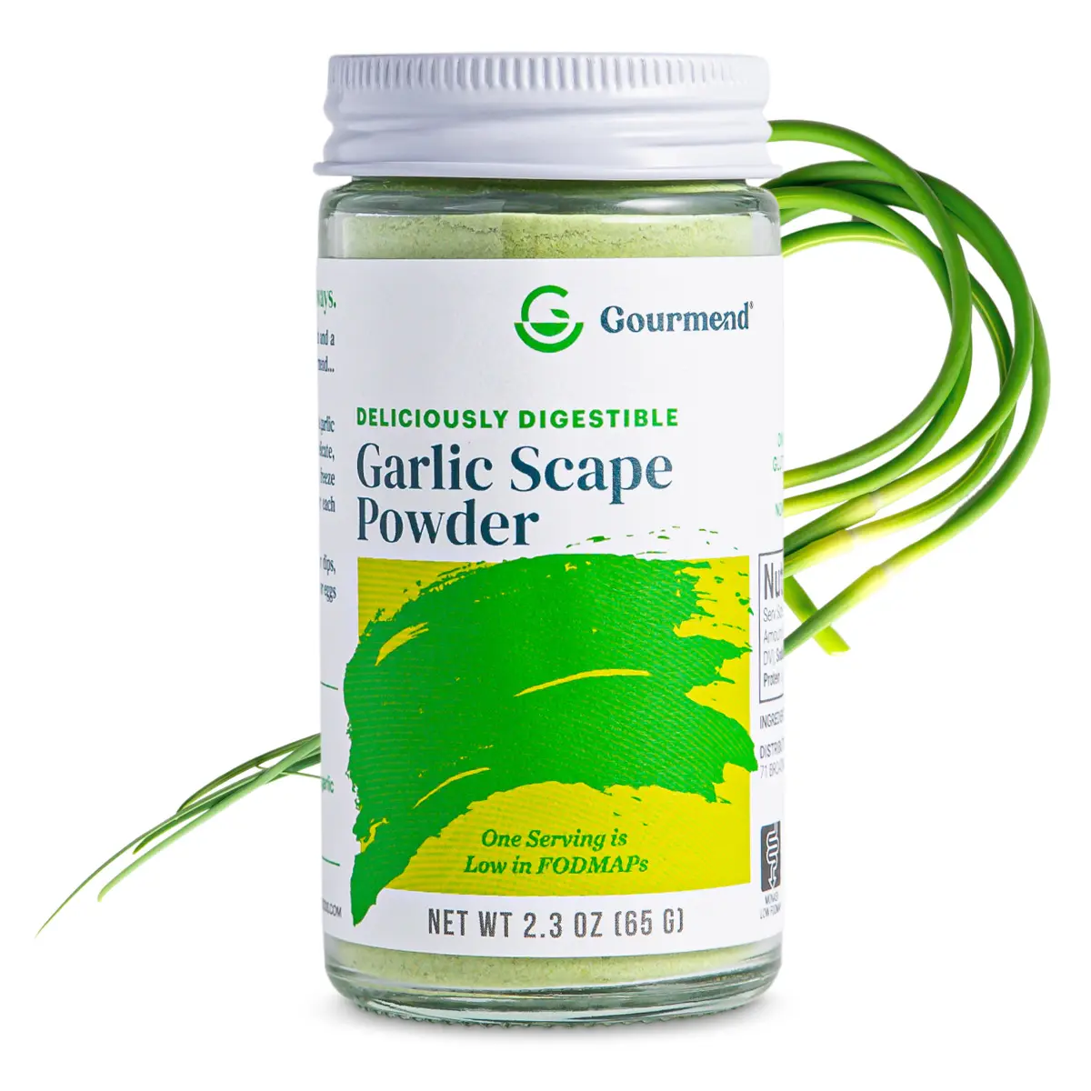 Gourmend Foods Garlic Scape Powder – Low FODMAP, Filler Free, Gluten Free, 100% Natural, No Corn Starch, Maltodextrin, "Flavors" or Other Fillers